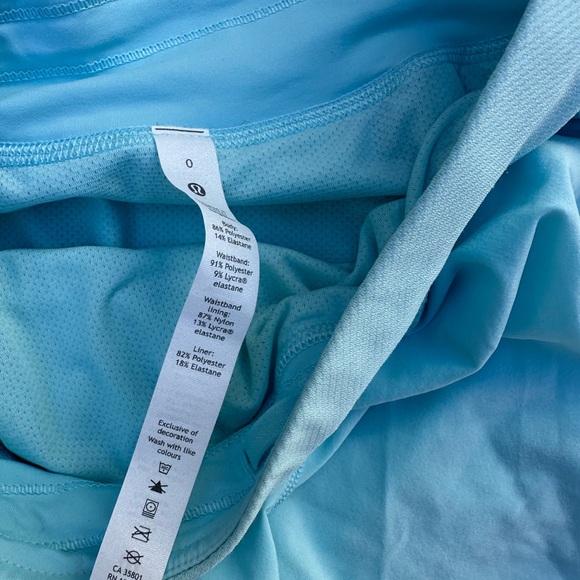 New Lululemon size 0 shorts - Picture 2 of 3